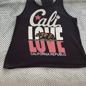 Cali Studded Love Black Tank Top